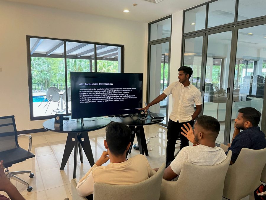 A member sharing during a session